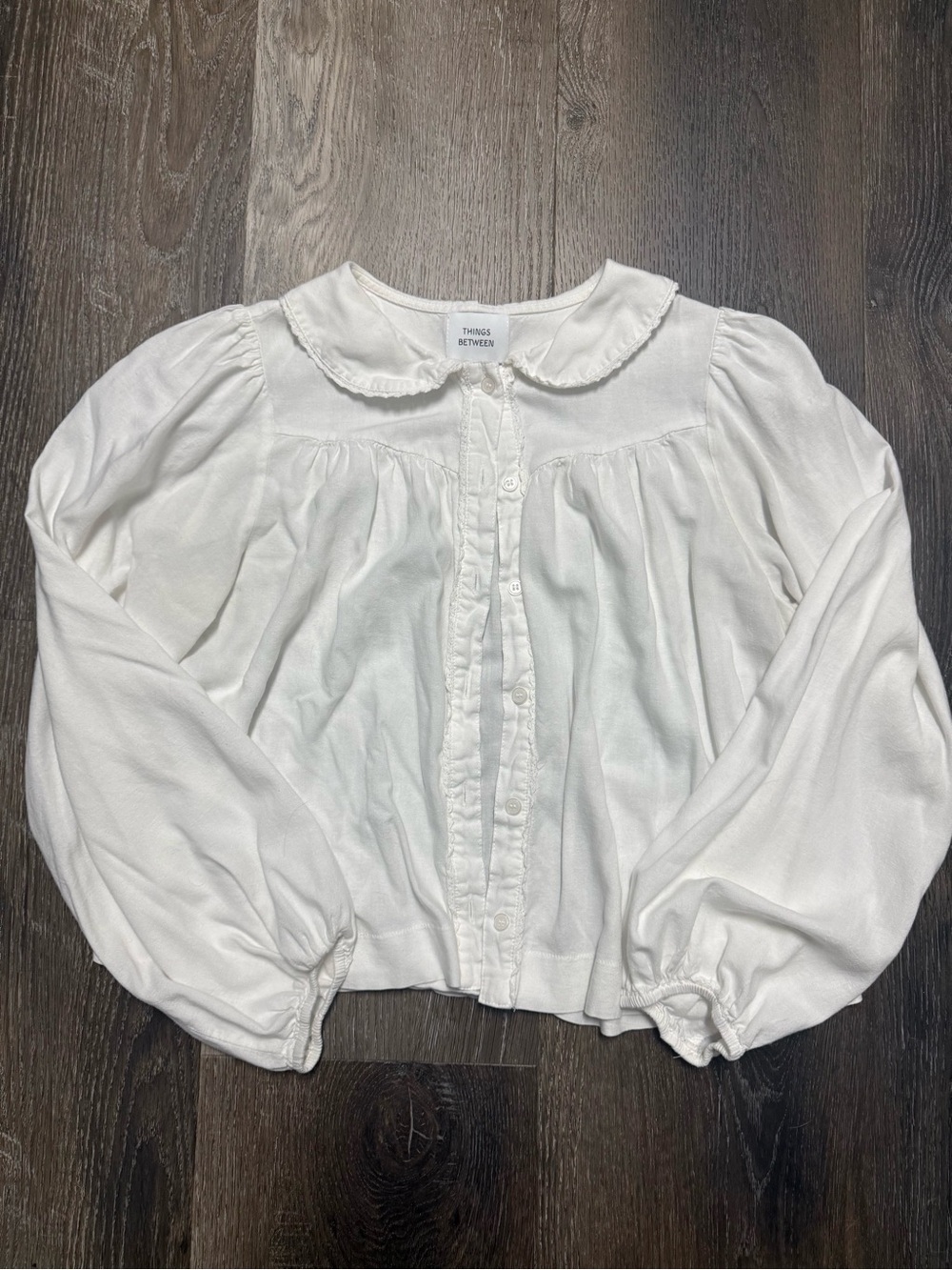 White Peter Pan Collar Blouse - Picture 3 of 5